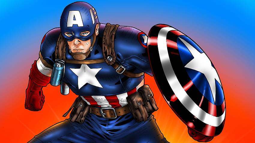 Captain America animiert HD-Hintergrundbild