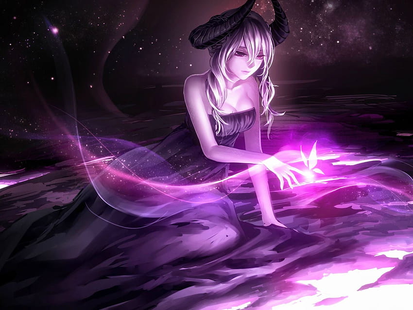 Female Anime Character , Anime Girls, Horns, One Person • For You, anime  pink magic HD wallpaper | Pxfuel
