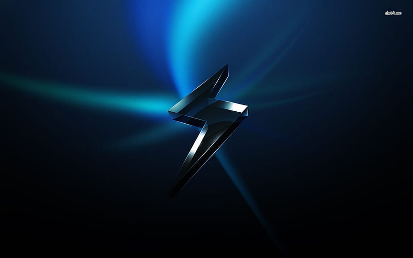 Lightning Bolt 3d Logo, relâmpago legal papel de parede HD