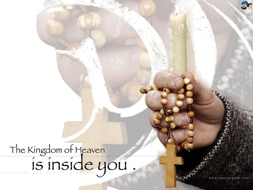 Full of Christianity I Christian, praying hands with rosary HD wallpaper