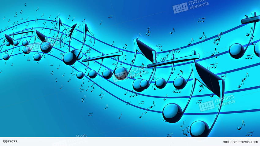 Animated Backgrounds With Musical Notes Stock video footage, blue music  notes background HD wallpaper | Pxfuel