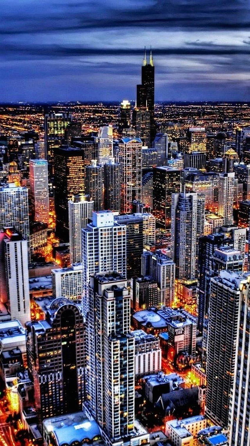 Chicago iPhone, Innenstadt von Chicago HD-Handy-Hintergrundbild
