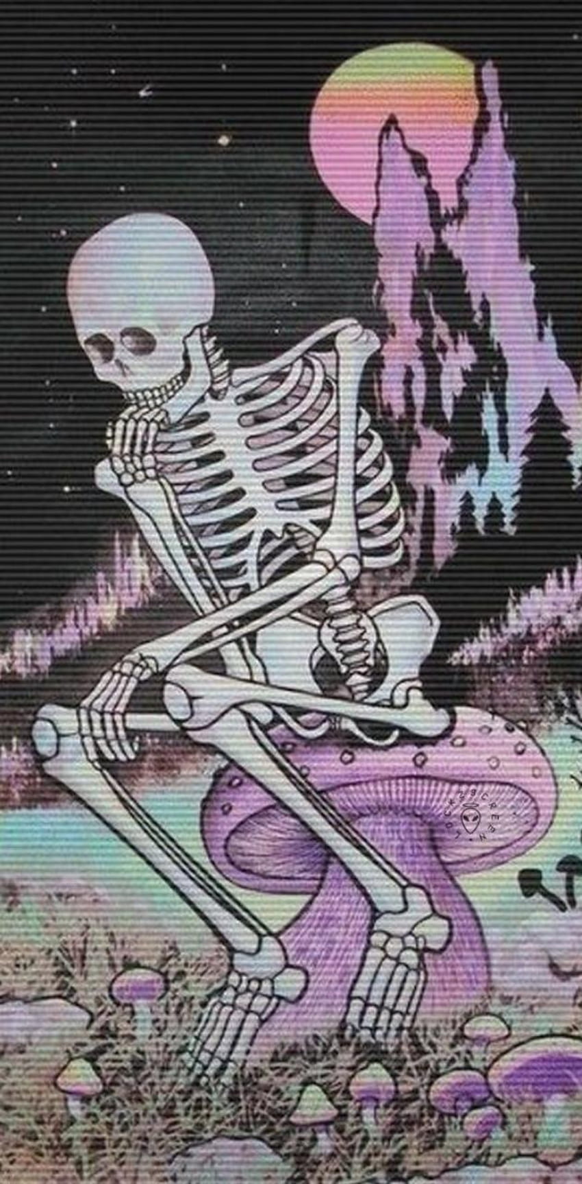 Pastel Skeleton by Gid5th, halloween pastels HD phone wallpaper | Pxfuel