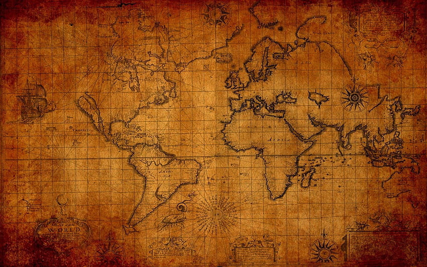  Mapa del mundo antiguo fondo de pantalla