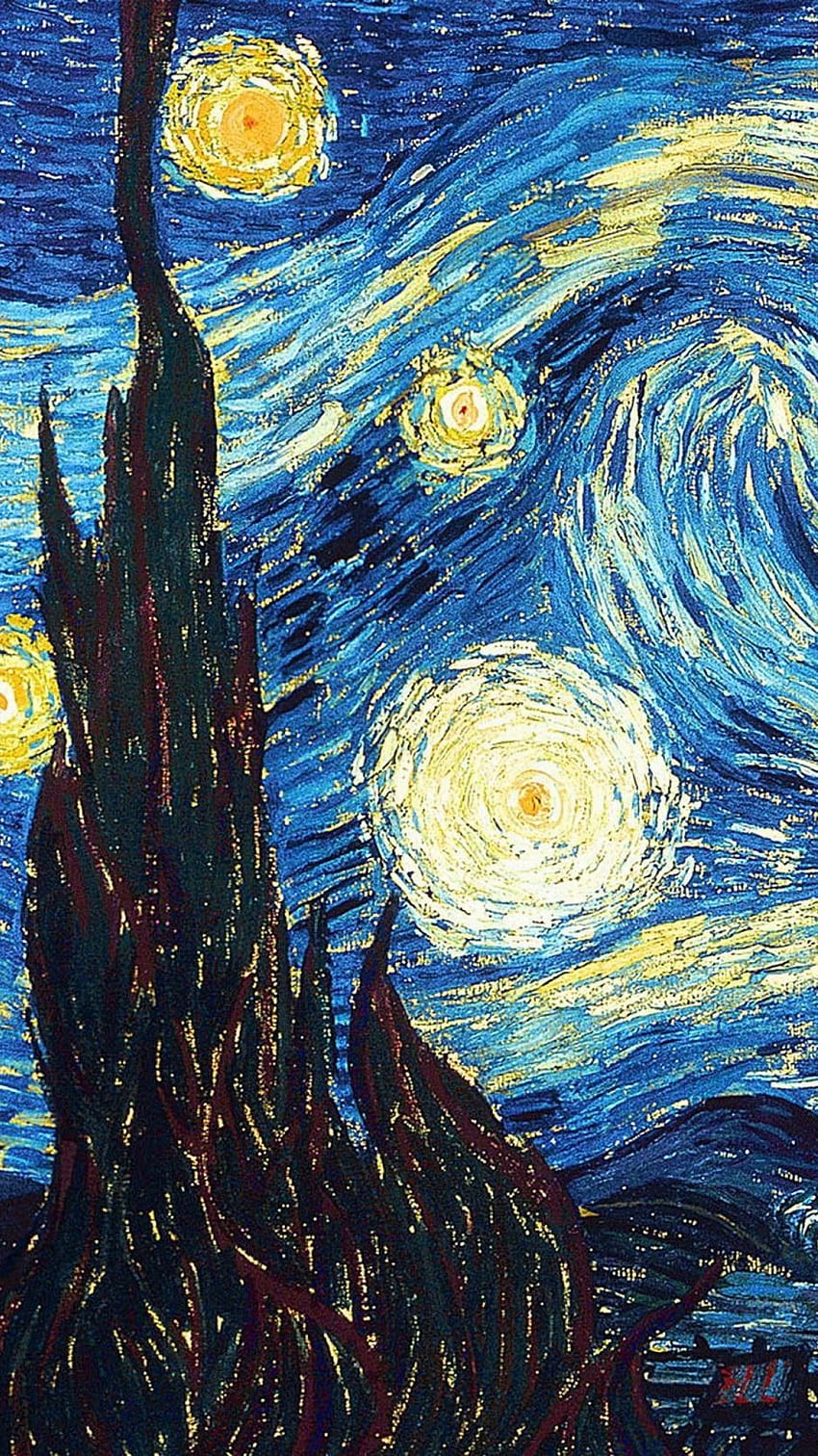 Vincent Van Gogh iPhone, iPhone rozgwieżdżonej nocy Tapeta na telefon HD