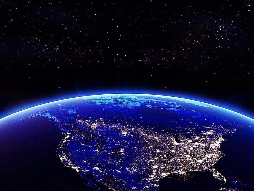 Earth North America In The Night View From Space For Mobile Phones Tablet  And Laptop 3840x2160 : 13, earth black HD wallpaper | Pxfuel