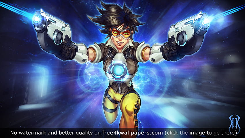 Tracer Overwatch Supersaiyanblue Digital Art 4k Wallpaper,HD