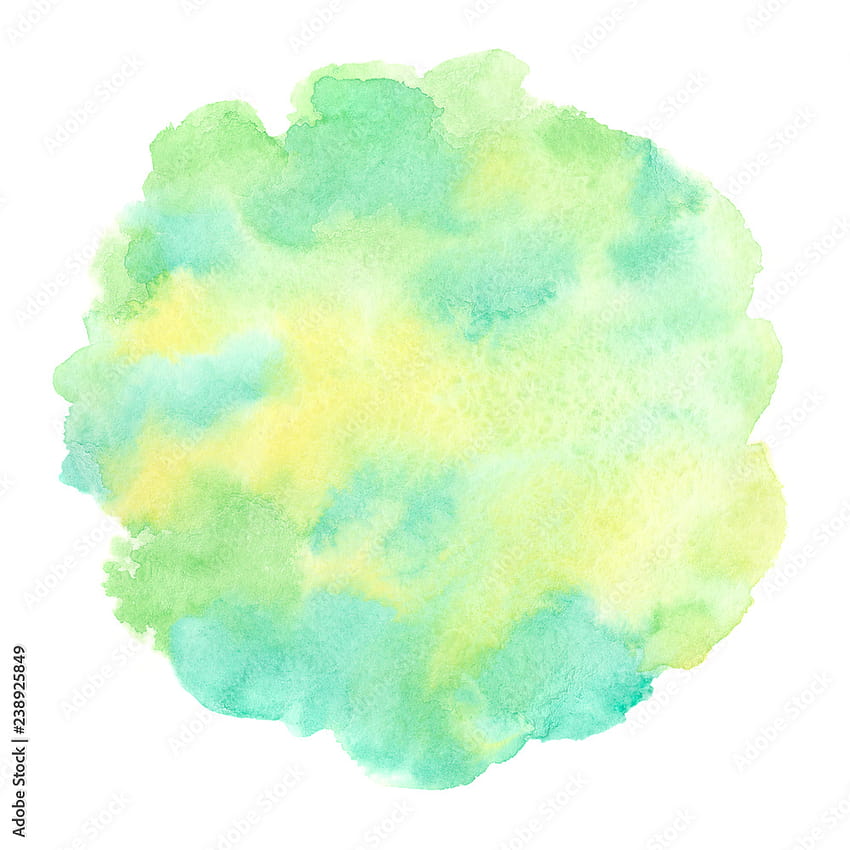 Spring, summer, eco, nature, Easter watercolor backgrounds with yellow,  grass green, emerald aquarelle stains. Rounded, uneven circle shape. Soft  pastel colors. Hand drawn abstract watercolour fill. Stock Illustration HD  phone wallpaper |