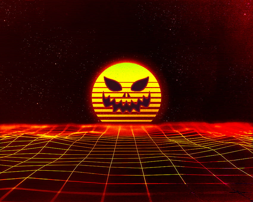 Spooky themed Retro Sun Backgrounds I just made. Happy Halloween!, spooky month HD wallpaper