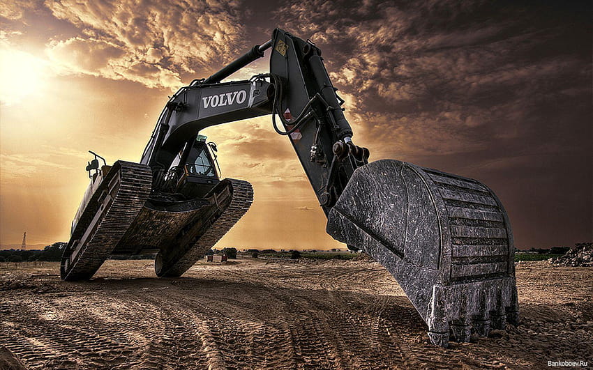 Escavatore Volvo Escavatore Attraente Alta Definizione Sfondo HD