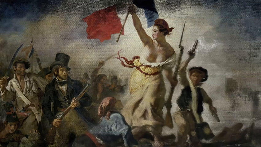 Vidéo : Révolution française, peinture d'Eugène Delacroix Fond d'écran HD