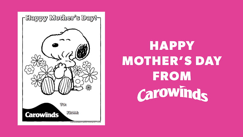 Mother's Day Coloring Page from Carowinds, snoopy mothers day HD wallpaper