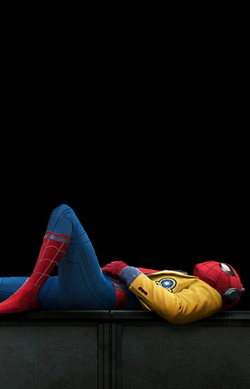 Spiderman Homecoming [1315×2048] : Latar belakang amoled, manusia laba-laba amoled wallpaper ponsel HD