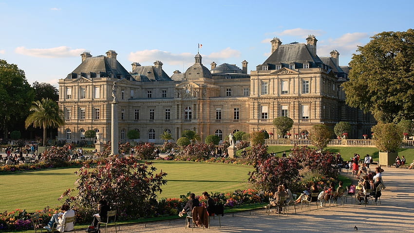 5120x2880 palais du luxembourg, paris, france, ville, palais de paris Fond d'écran HD