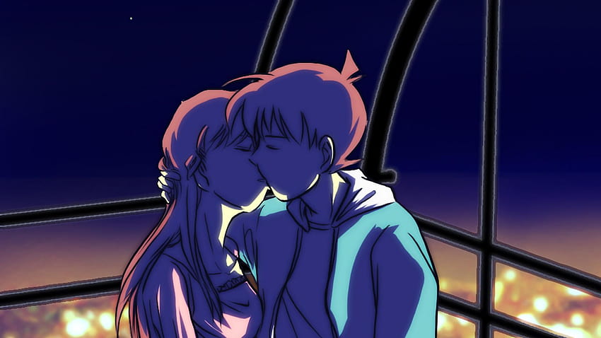 Anime Amor Casal se Beijando, beijo anime papel de parede HD