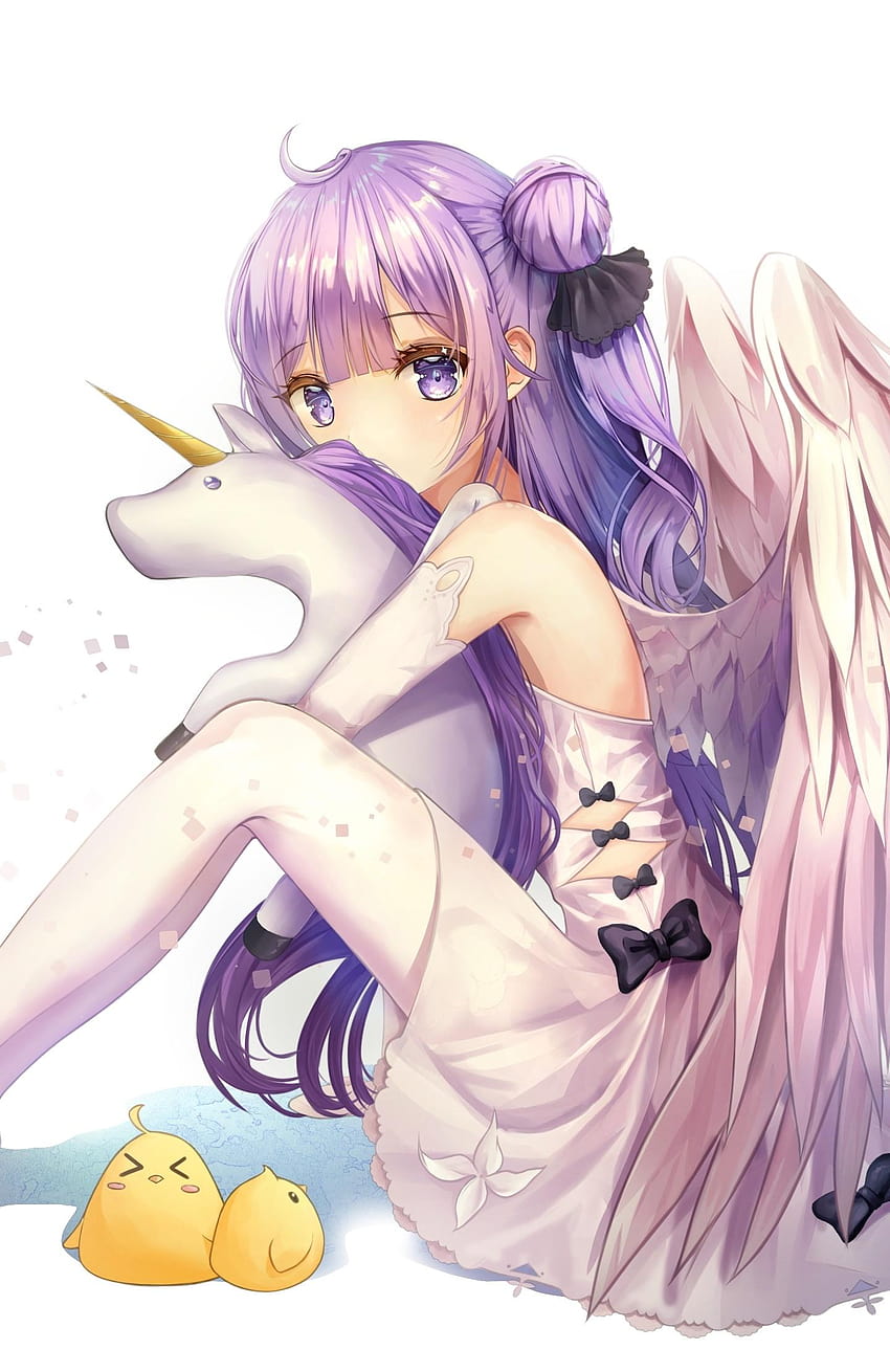 1440x2880 azur lane, unicorn dengan sayap, anime gadis unicorn wallpaper ponsel HD