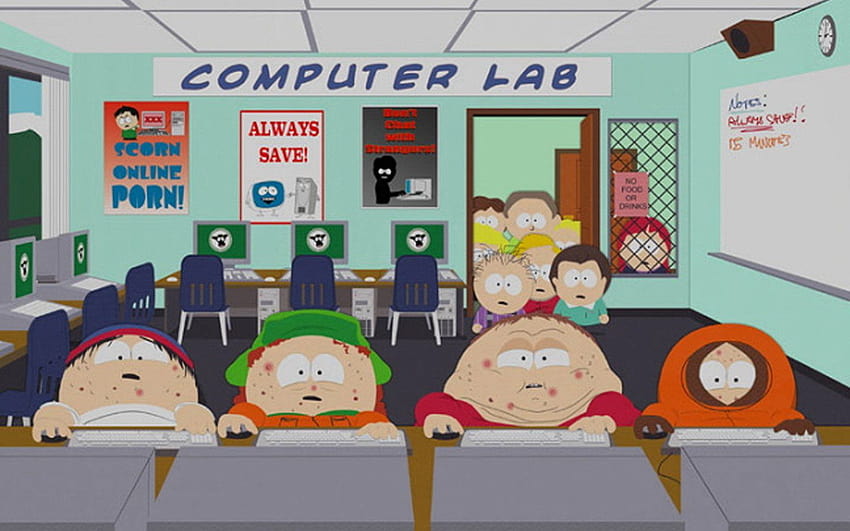 World of Warcraft South Park Eric Cartman Stan Marsh, Kenny'nin sivilcelerini çıkarıyor HD duvar kağıdı
