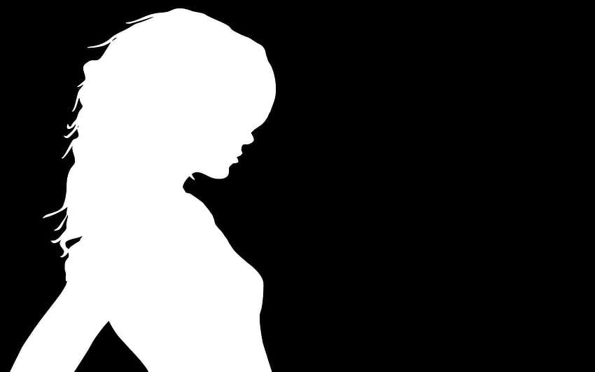 Abstract Women Silhouette, women silhouette black and white HD wallpaper