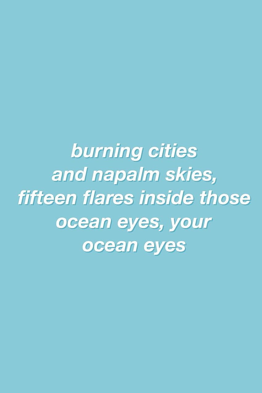 Ocean Eyes//Billie Eilish shared by 天の川 ♡゛, billie eilish ocean eyes HD phone wallpaper