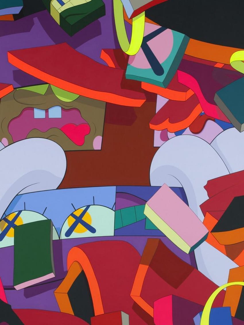 Download KAWS X Supreme Collaboration Artwork Wallpaper