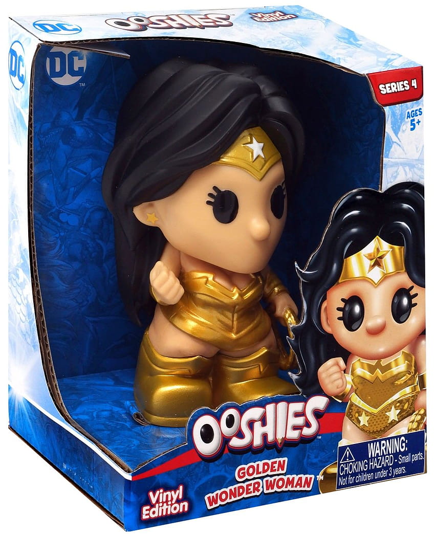 Ooshies Series 4 Golden Wonder Woman Vinyl Figure HD phone wallpaper