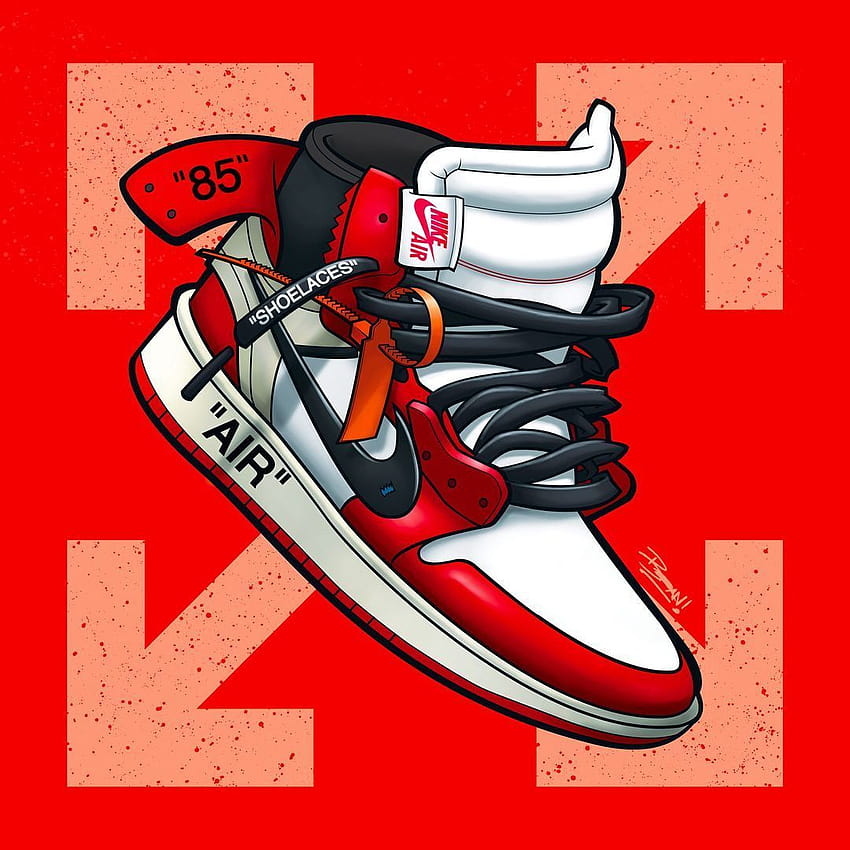 Red and White Jordan Shoes on Dog, jordan 1 off white HD phone ...