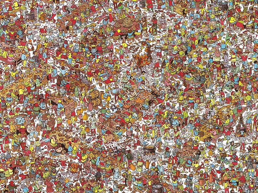 Where's Waldo. The Gobbling Gluttons puzzle., wally HD wallpaper