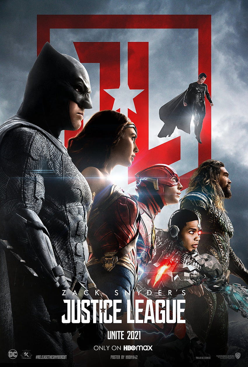 FANMADE: il poster della Justice League di Zack Snyder di midiya42: DC_Cinematic, il film della Justice League di Zack Snyder Sfondo del telefono HD