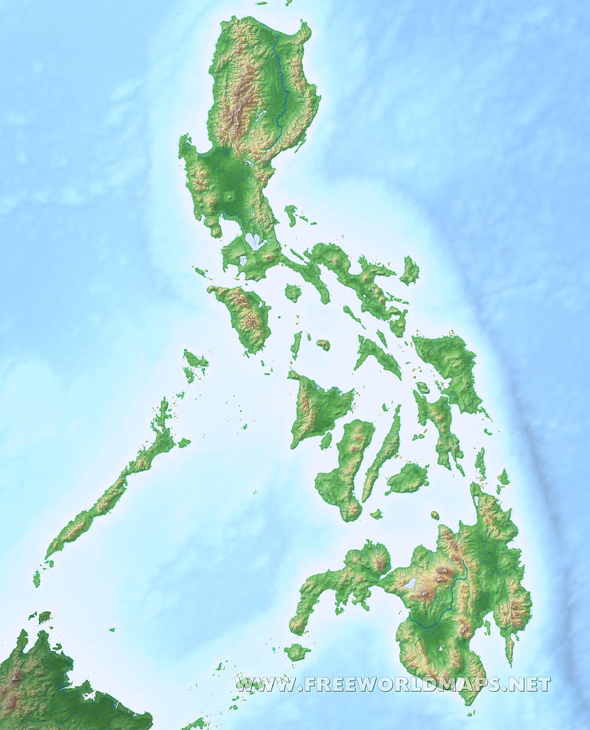 Mappa fisica delle Filippine, mappa delle Filippine Sfondo del telefono HD