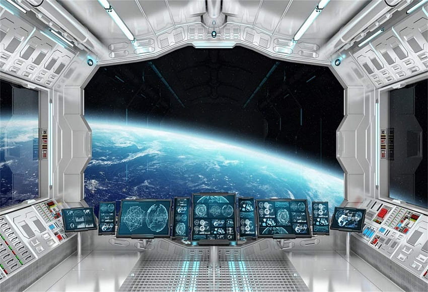 Leyiyi 5x3ft Astronave interno Universo 3D Laboratorio Viaggi nello spazio Scienza Esplora Stazione Terra Vista Sfondi Cowboy Bambini Birtay Ritratto Spara Studio Vinile Prop: Amazon.it: Elettronica Sfondo HD