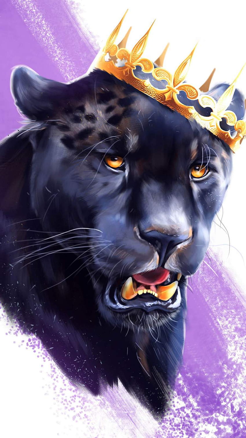 Black Panther King Animal IPhone HD тапет за телефон