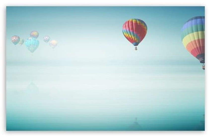 Hot Air Balloon Above The Ocean Ultra Backgrounds for U TV : & UltraWide & Laptop : Multi Display, Dual Monitor : Tablet : Smartphone HD wallpaper