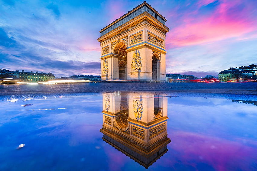 Paris France arc de triomphe architecture Villes Fond d'écran HD