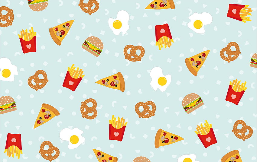 Most Popular 3 Food For Laptop, kawaii fast food HD wallpaper | Pxfuel