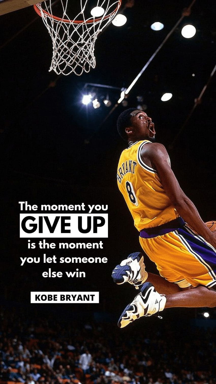 Kobe Bryant de citas famosas de Kobe, iphone de baloncesto inspirador fondo de pantalla del teléfono