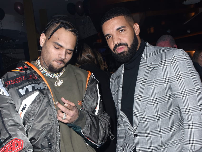 Rehberlik Yok': Drake'in Chris Brown, Chris Brown ve Drake ile Sorunlu Şarkısı HD duvar kağıdı