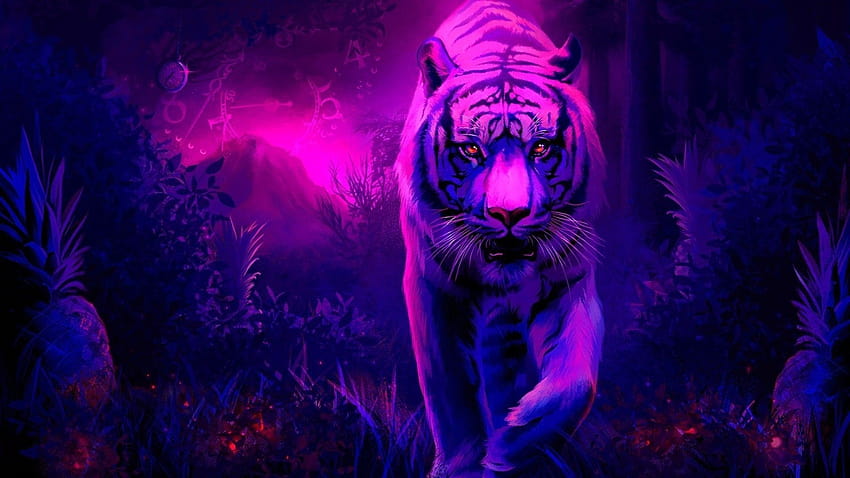 Purple Tiger, mychical tigers HD wallpaper | Pxfuel