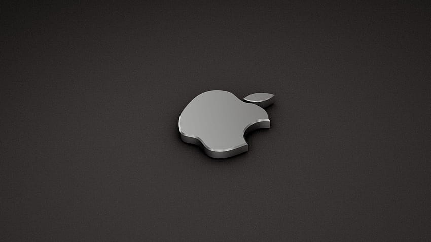 Logotipo da Apple em preto e branco em 3D papel de parede HD