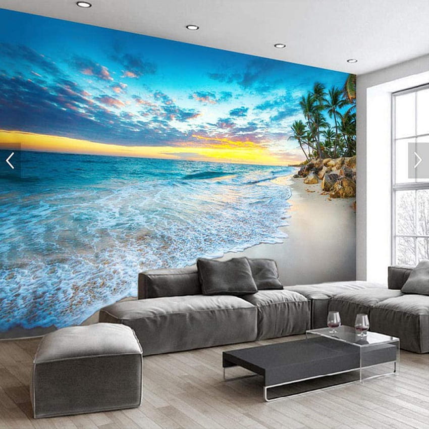 3D Mural 3D Wall Murals 3D Stereo Beach Seascape Landscape Map Backgrounds Bedroom Living Room Mural HD phone wallpaper