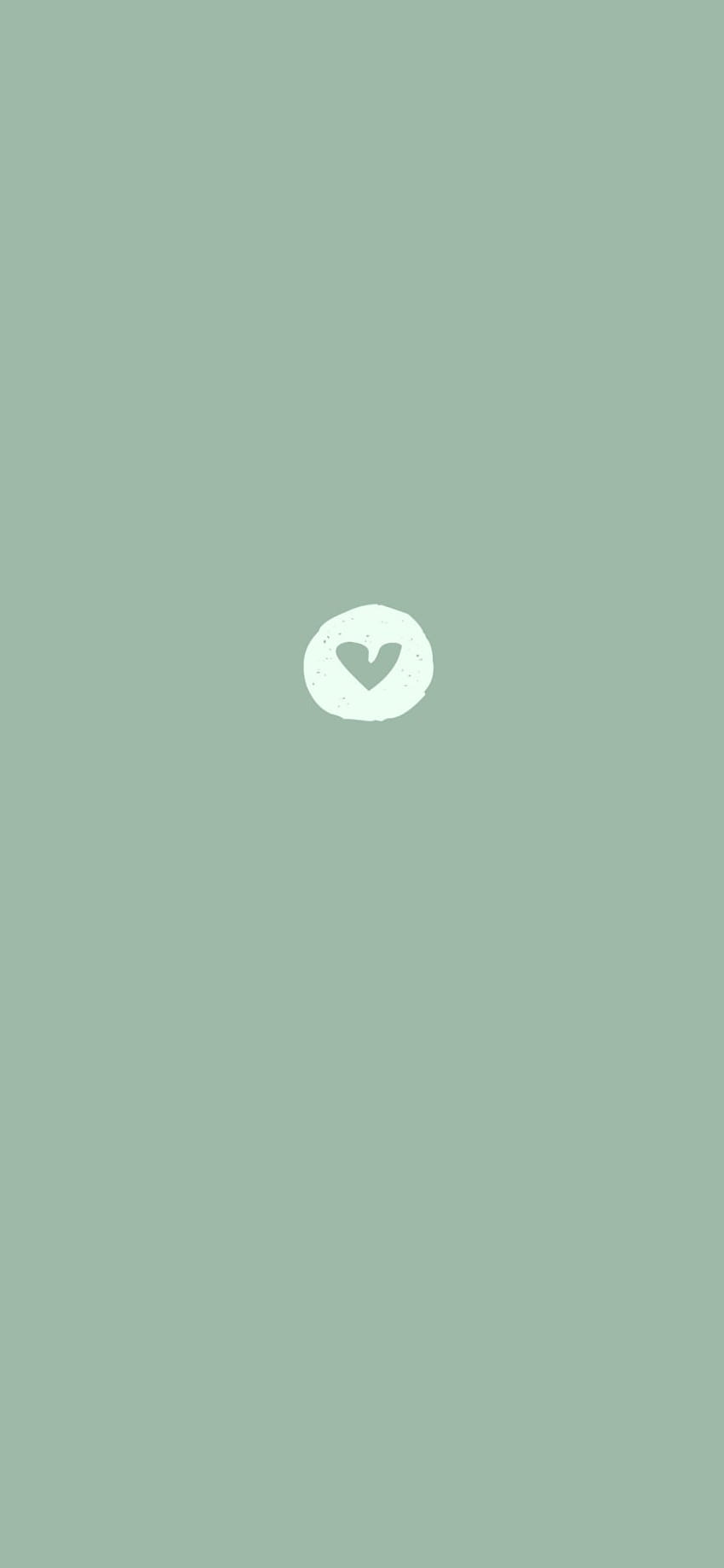35 Sage Green Aesthetic : Heart in Circle, green aesthetic heart HD phone wallpaper