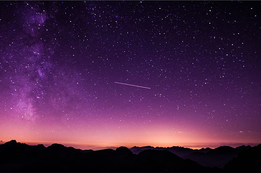 2560x1700 Shooting Stars In Purple Sky Chromebook Pixel , Backgrounds, and, purple aesthetic chromebook HD wallpaper