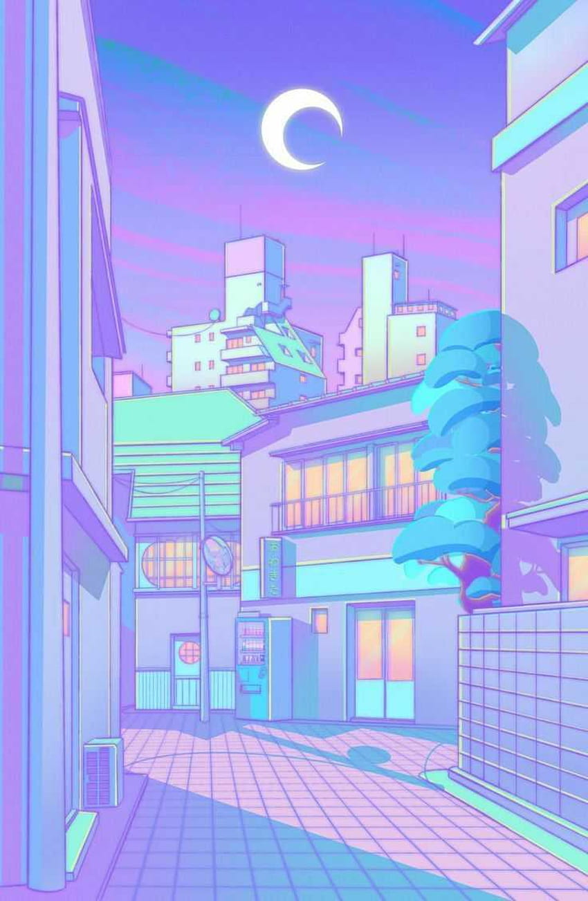 Download Lo Fi Anime High Rise Buildings Wallpaper  Wallpaperscom