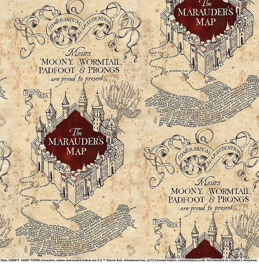 Camelot-Stoffe. Harry Potter. Karte des Rumtreibers KNIT, Karte des Rumtreibers HD-Handy-Hintergrundbild