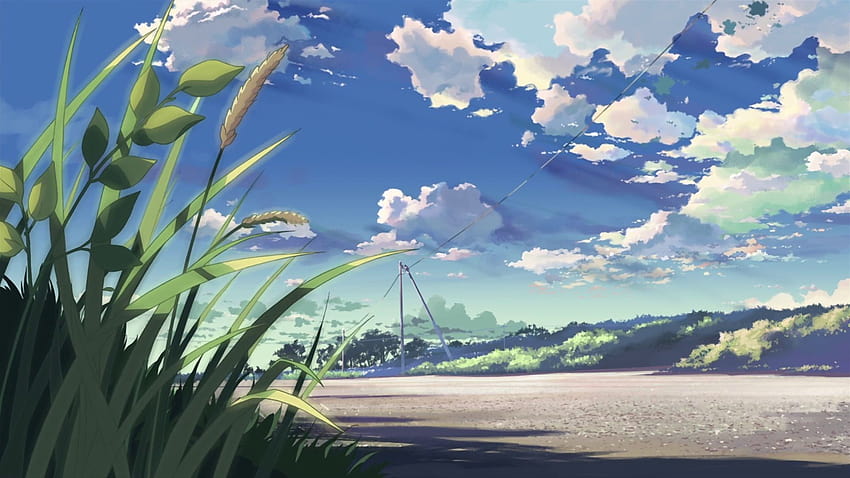 zielona sceneria anime Tapeta HD