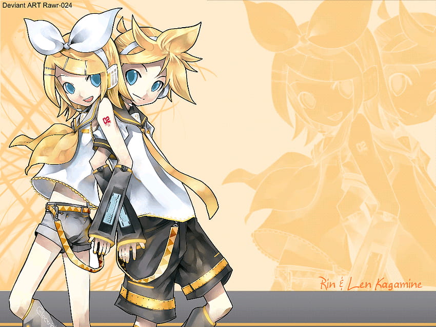 4 Rin y Len Kagamine, Len y Rin fondo de pantalla