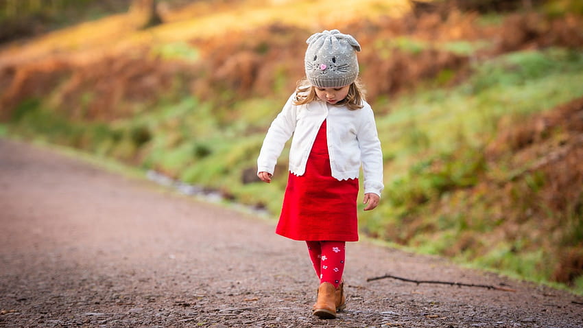 Cute girl , Child, Adorable, Road, Red dress, Winter, Cold, Cute, winter  cute roads HD wallpaper | Pxfuel