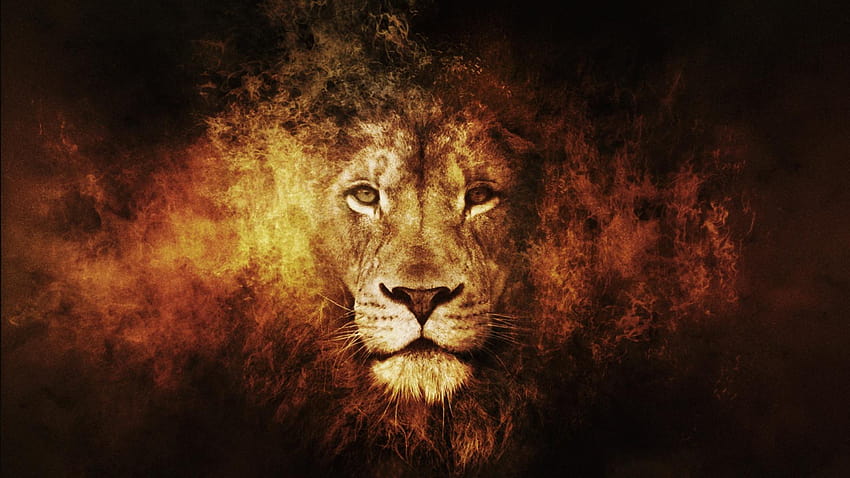 Opera d'arte del re del fuoco leoni narnia aslan, leone di narnia Sfondo HD