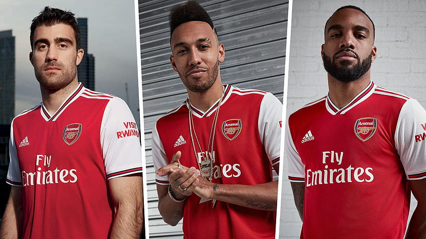 adidas dan Arsenal membentuk kemitraan baru dengan seragam kandang 2019/20, pemain arsenal 2019 Wallpaper HD