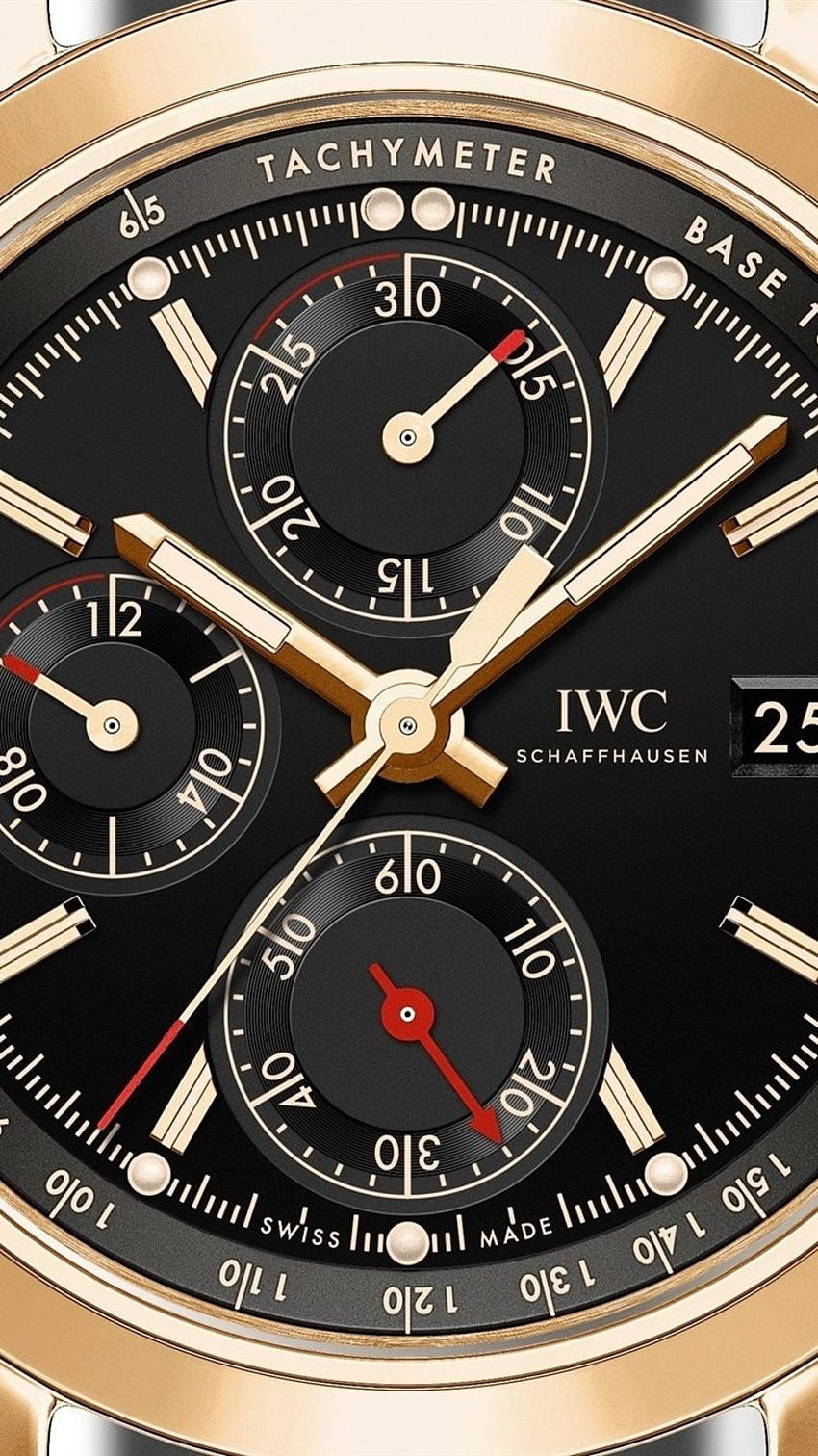 นาฬิกา IWC สีทอง 750x1334 iPhone 8/7/6/6S วอลล์เปเปอร์โทรศัพท์ HD