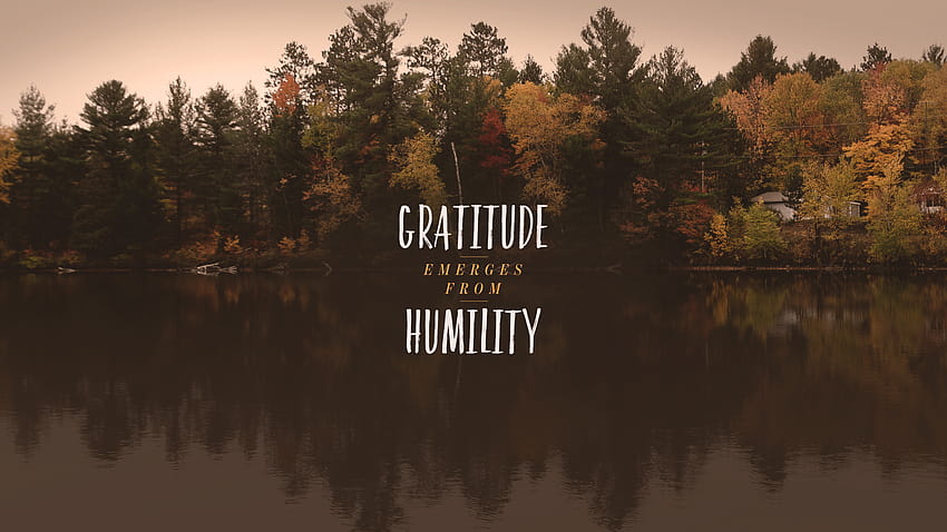 Mercredi : La gratitude émerge de l'humilité Fond d'écran HD